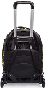 Seven Mochila con ruedas, NEW Tech TARTAN Bolsa con ruedas para libros, 3 en 1, Mochila Desmontable+Trolley, para chicos&chicas Para la escuela, Deporte, Tiempo libre, Funda para portátil, verde