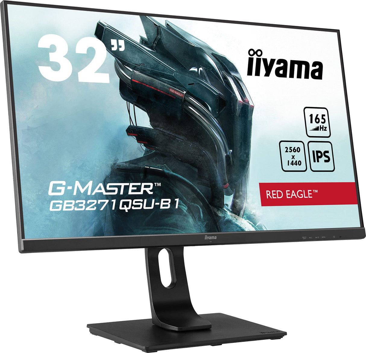 iiyama GB3271QSU-B1 32" Fast IPS Gaming, G-Master Red Eagle, FreeSync Premium, 2560x1440, 165Hz, 400cd/m², 1200:1, 2xHDMI, 2xDisplayPort, 1ms (MPRT), Altavoces, USB-HUB (4x3.0), Black Tuner