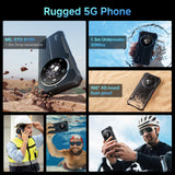 FOSSiBOT F109 5G Móvil Robusto,10600mAh, Teléfono móviles Resistente,Android 14, Pantalla Doble 6,745" FHD+, 20GB RAM + 256 GB ROM/2TB TF Card,IP68/69K, Dual 5G,NFC,OTG,GPS