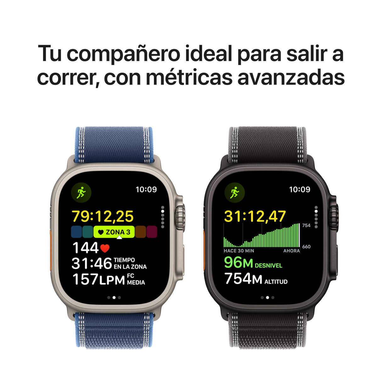 Apple Watch Ultra 3 GPS + Cellular, Reloj prémium para Running y Multideporte con Caja de Titanio Resistente de 49 mm y Pulsera Milanese Loop en Titanio Natural - Talla L.Monitores avanzados de Salud
