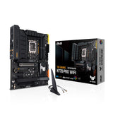 Asus TUF Gaming H770-PRO WiFi - Placa Base ATX Intel H770 (LGA 1700, DDR5, PCIe 5.0, Cuatro PCIe 4.0 M.2, 14+1 DrMOS, Intel 2.5Gb Ethernet, DisplayPort, HDMI, USB 3.2 Gen 1 Type-C Frontal, Aura Sync)