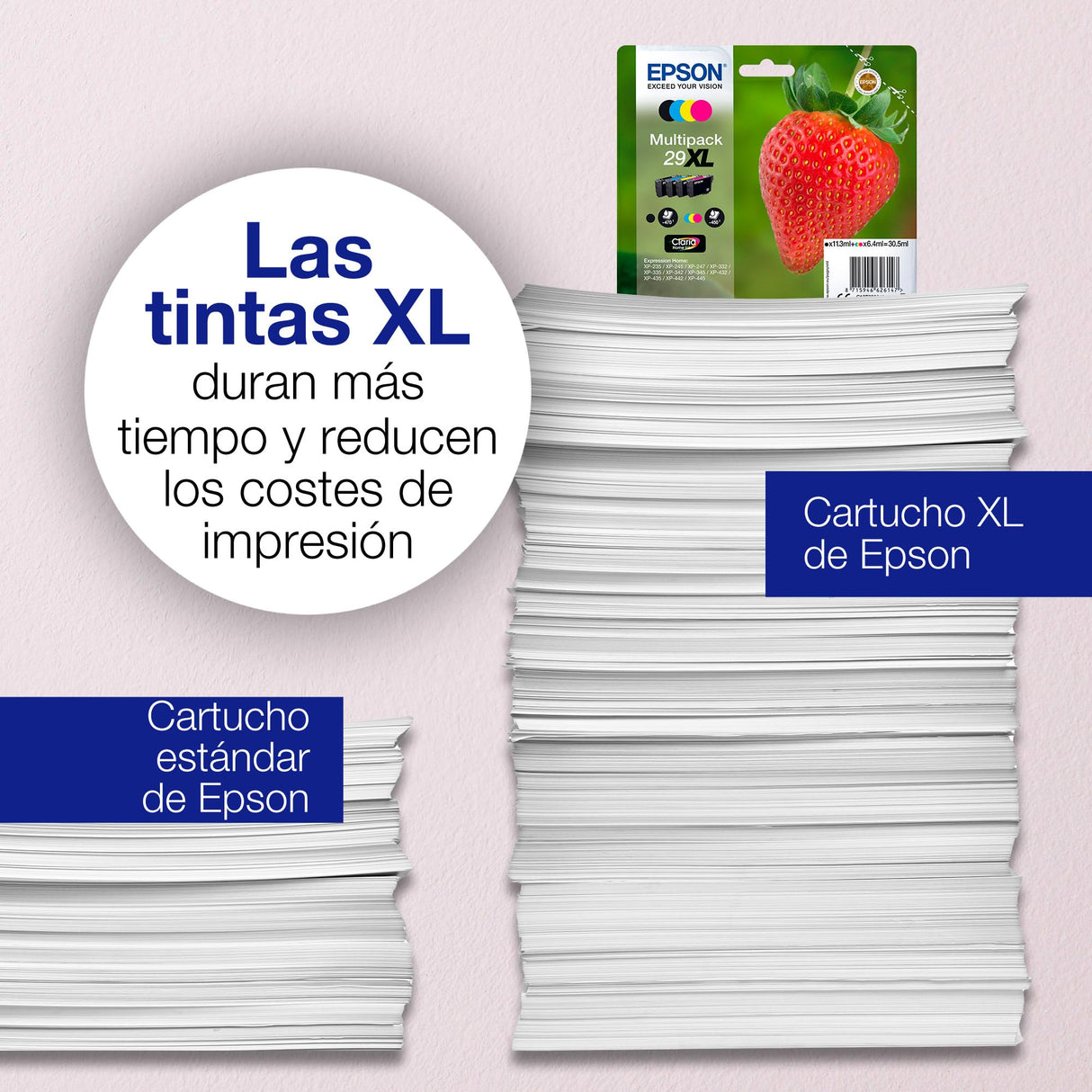 Epson C13T29964511 - Pack de 4 cartuchos de tinta, multi-pack (negro, amarillo, magenta, cian)