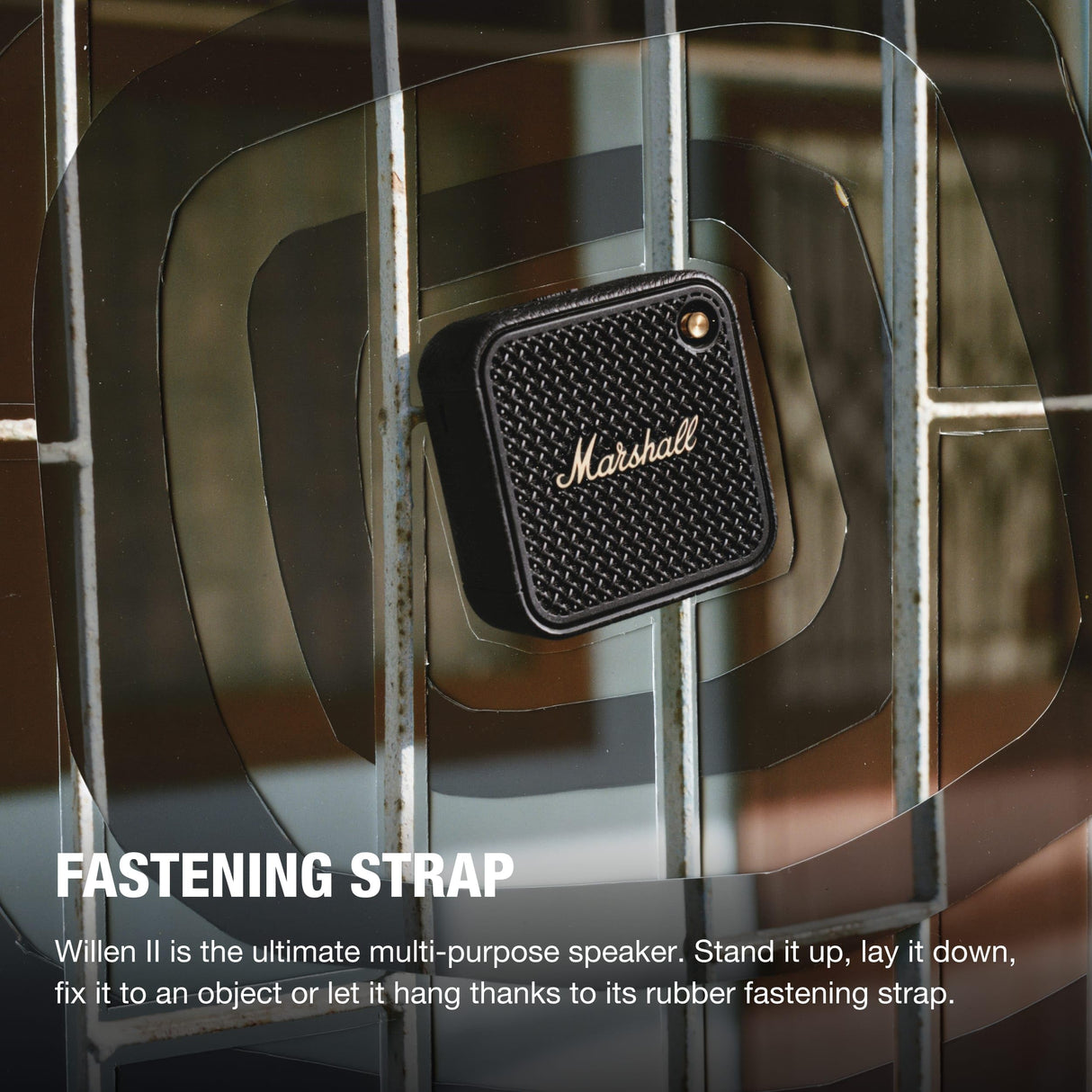 Marshall Willen II Altavoces inalámbricos Bluetooth 17 Horas de reproducción IP67 Carga rápida a Prueba de Agua - Negro y latón