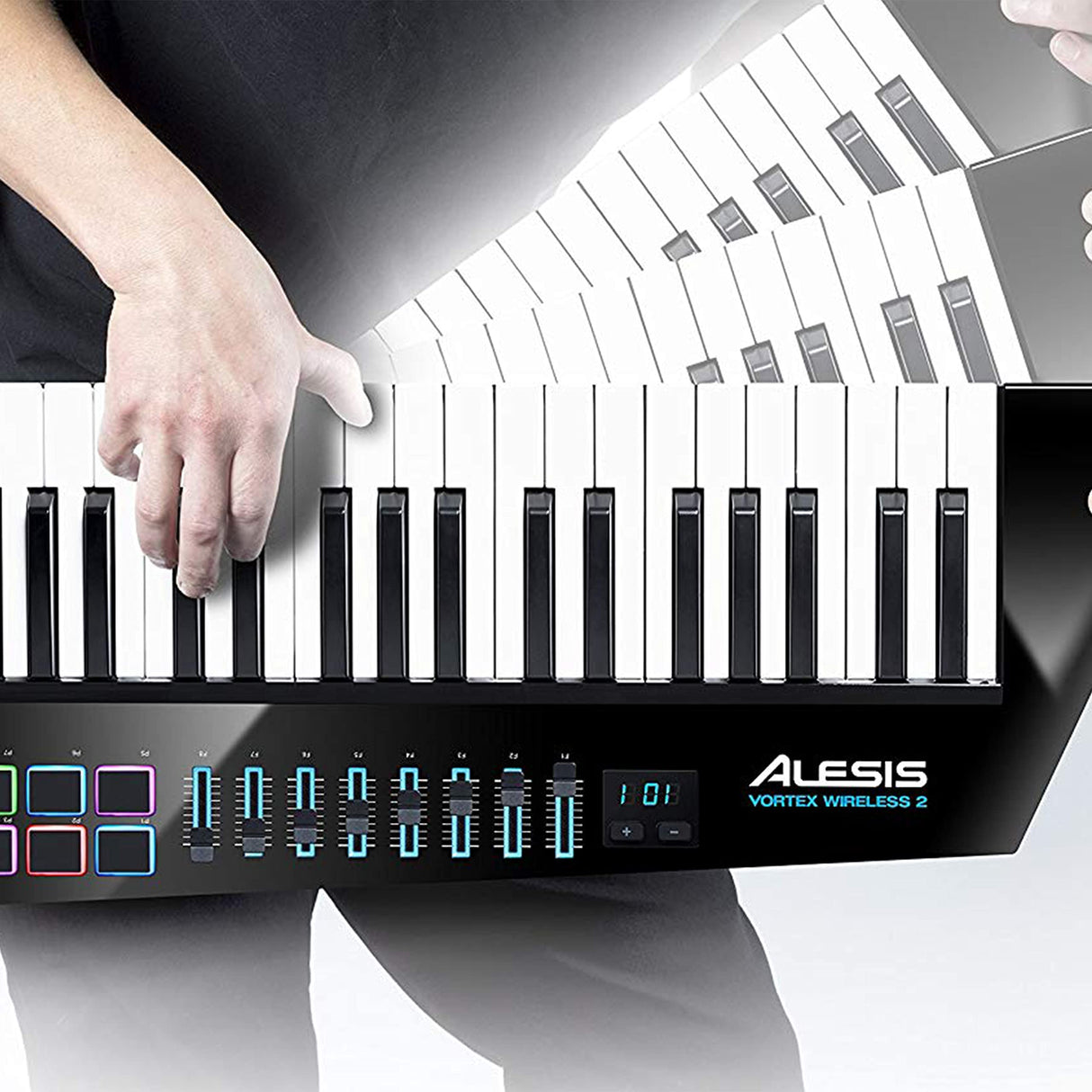 Alesis Vortex Wireless 2 - Keytar Inalámbrico con teclado controlador USB MIDI de Alto Rendimiento con sensor de inclinación y un paquete de software profesional