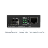 StarTech.com Conversor Compacto de Medios Ethernet Gigabit a Fibra Multimodo LC - 550m - Con transceptor MM SFP
