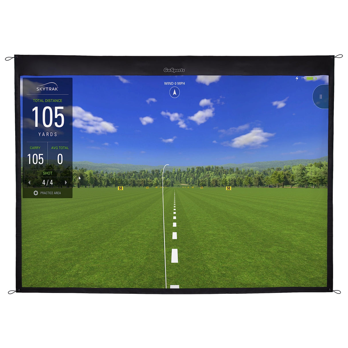 GoSports Pantalla de Impacto de simulador de Golf de 10 pies Blanco