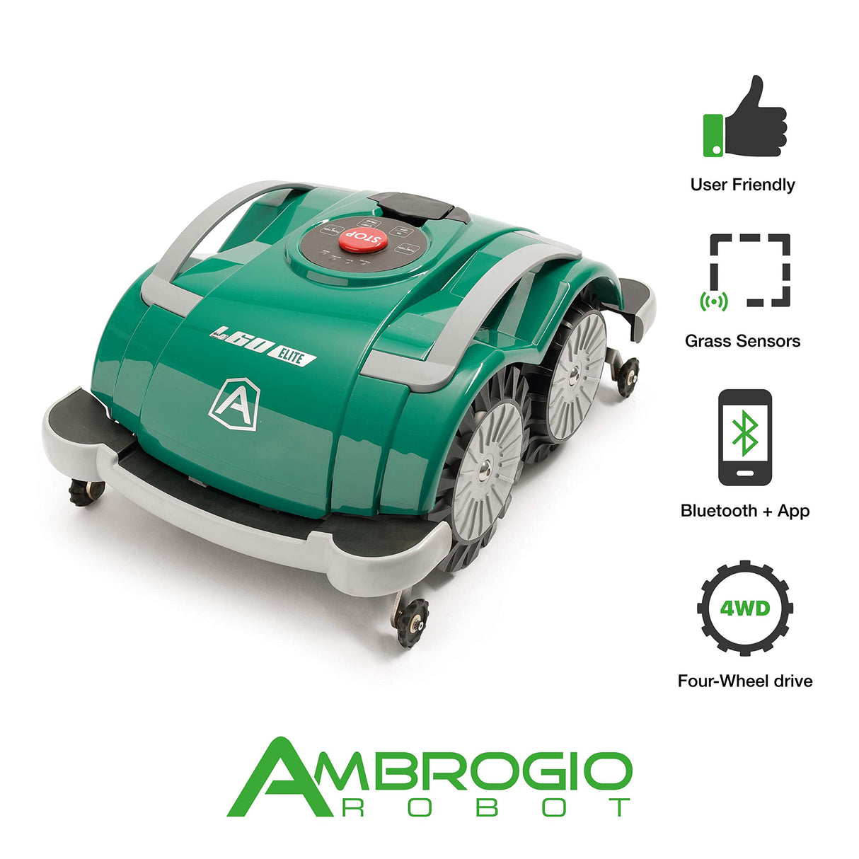 Ambrogio Robot AM060L0K9Z Rasaerba Zucchetti Ambrogio L60 Elite, Verde, 200 Mq