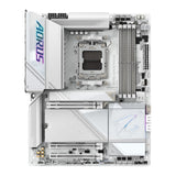 GIGABYTE Placa Base X870E AORUS Pro Ice - Compatible con CPUs AMD Ryzen 9000, VRM Digital de 16+2+2 Fases, hasta 8000MHz DDR5 (OC), 3xPCIe 5.0, Wi-Fi 7, LAN 2.5GbE, USB 4