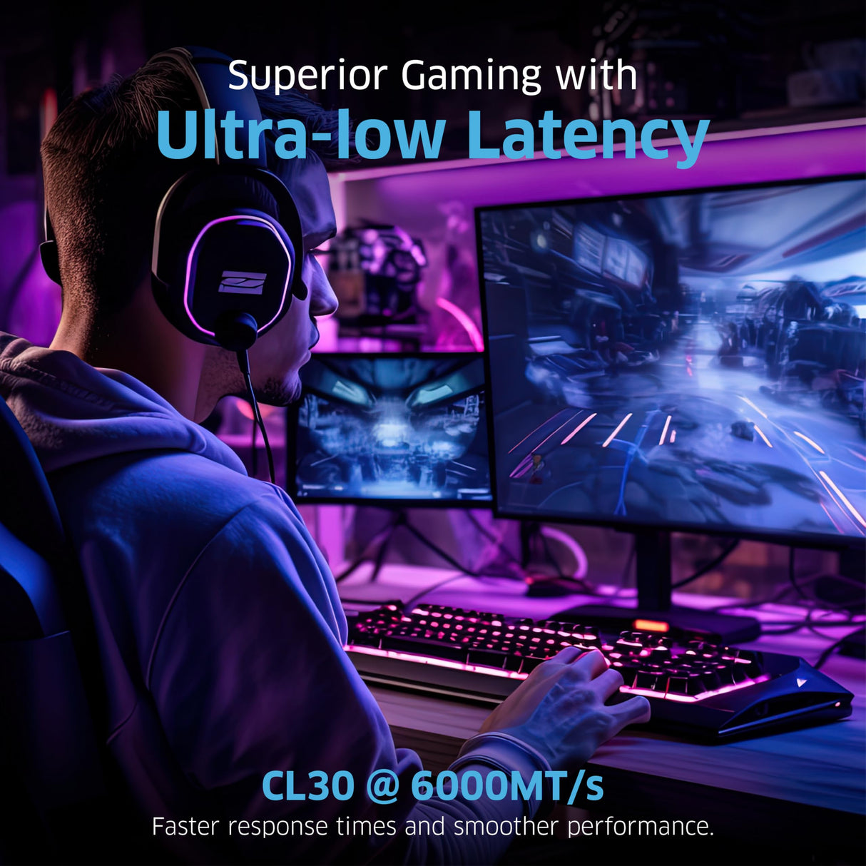 KLEVV FIT V 32GB (2X 16GB) DDR5 Gaming RAM 6000MT/s PC5-48000 No almacenado Non-ECC 1,35V CL30 Kit de módulos de Memoria