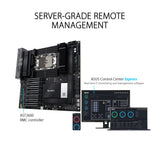 ASUS Pro W790E-SAGE SE Placa Base Intel W790 (LGA 4677 EEB con PCIe 5.0 x16, M.2, Dual 10G LAN, gestión remota de Nivel de Servidor, 14+1+1 etapas de alimentación, USB 3.2 Gen 2x2 Type-C), Negro