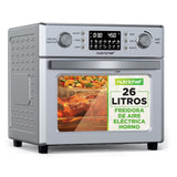 Nutrichef freidora aire, Air fryer, 26L, Horno, Electrico, 10 funciones automaticas, Incluye Bandeja recolectora, canasta para freír y rejilla para hornear