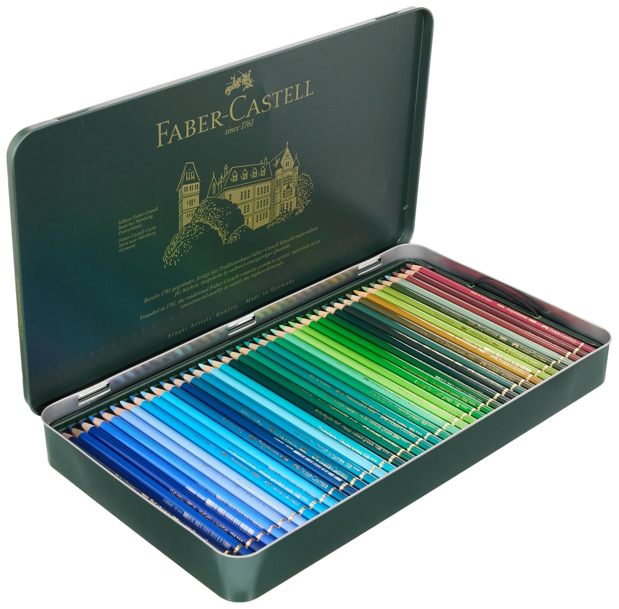 Faber-Castell 110011 - Estuche de Metal con 120 Lápices de Colores Polychromos - Multicolor