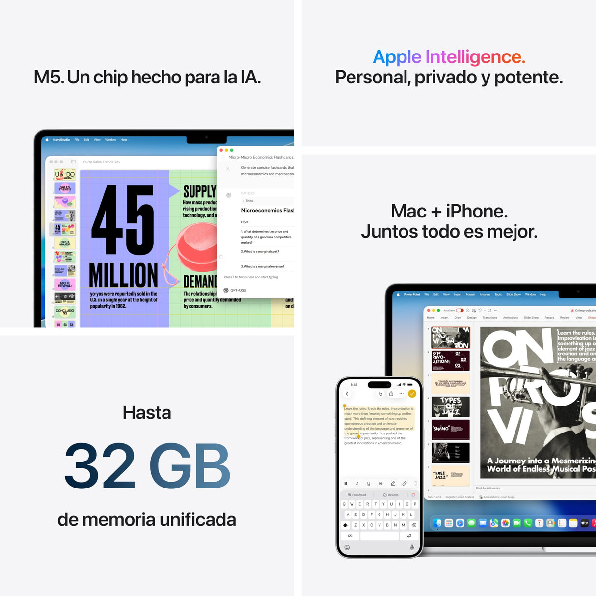 Apple MacBook Air de 15,3 Pulgadas con Chip M5: Pantalla Liquid Retina, CPU de 10 núcleos, GPU de 10 núcleos, 24 GB de Memoria unificada, 1 TB de SSD, Wi-Fi 7,Teclado español; Medianoche