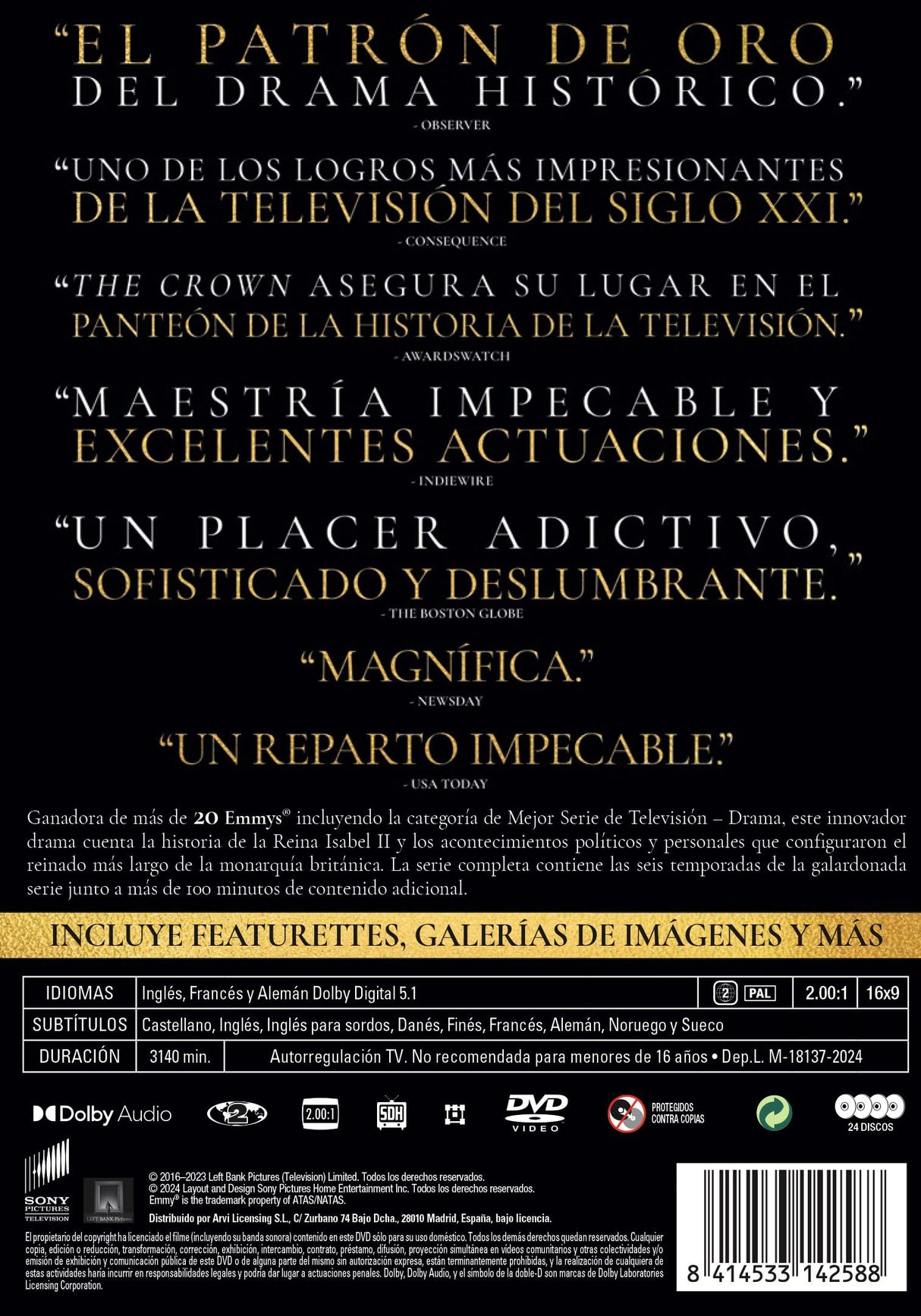 The Crown (Temporadas 1-6) (VOSE) (DVD)