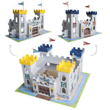 roba Gran Castillo 3 en 1 Divisible en dos Castillos - Juego de Construcción de Madera - Desde los 3 años