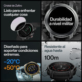 Polar Grit X Pro- GPS Multisport Smartwatch- Durabilidad Militar, Cristal de Zafiro, FC en la Muñeca, Batería de Larga Duración, Orientación, para Deportes al Aire Libre, Trail Running, Senderismo