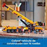 LEGO City Grúa de Obra Móvil Amarilla de Juguete de Construcción, Regalo para Niños y Niñas de 9 Años o Más, Juego Creativo con Vehículos, 4 Minifiguras de Obreros para el Juego de rol 60409