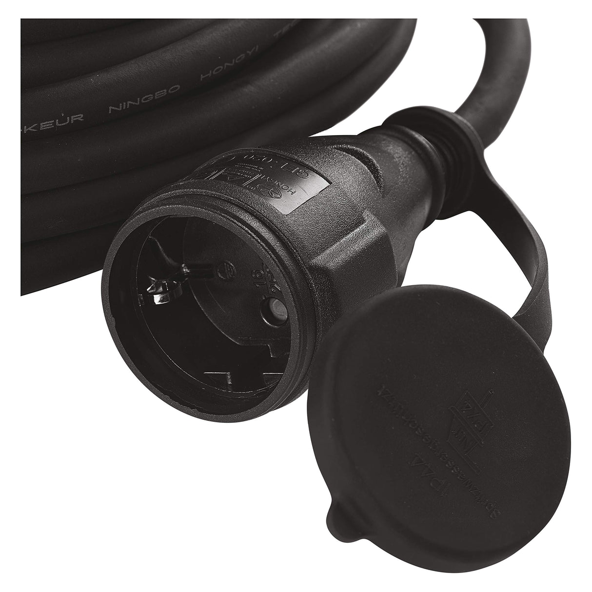 EMOS Cable alargador Schuko de 25 m, Cable de extensión de Goma para Exteriores (IP44), H07RN-F3G 2,5 mm2