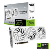 ASUS Prime GeForce RTX 5070 12 GB GDDR7 White OC Edition Tarjeta gráfica Compatible con SFF (PCIe 5.0, 12 GB GDDR7, HDMI/DP 2.1, 2,5 Ranuras, Ventiladores Axial-Tech, BIOS Dual)