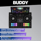 Reloop Buddy Controlador DJ de alto rendimiento y muy compacto para el software djay en todas las plataformas iOS, Mac, PC, Android, iPadOS