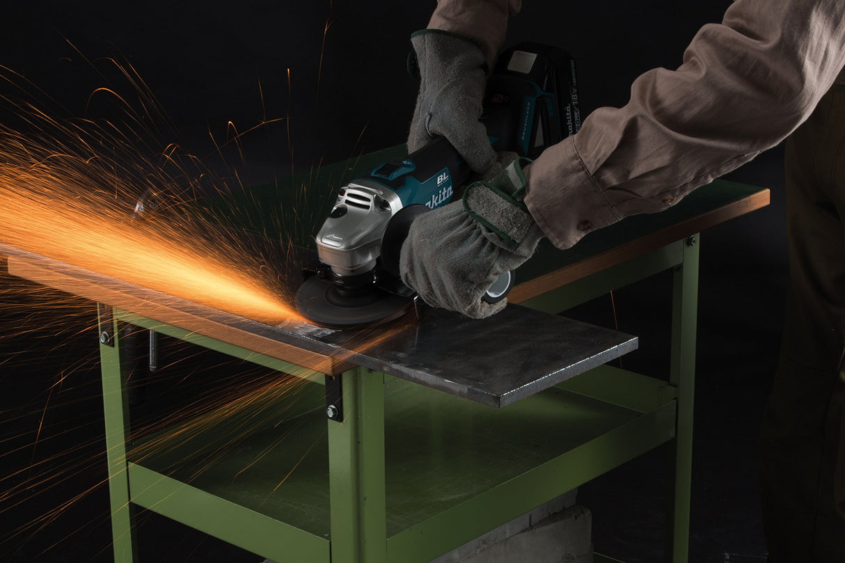 Makita DGA506RTJ Miniamoladora 125mm 2x18V 5Ah Li-ion con maletin Makpac