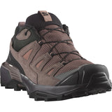 Salomon X ULTRA 360 LEATHER GORE-TEX, Zapatos de senderismo para Mujer, Cognac Peppercorn Black, 40 EU