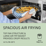 Panasonic NN-CD88QSEPG Air Fry Combi Horno Microondas de 34 L con Grill De Cuarzo, 1000 W, Descongelación Automática, Sensor Genius, Acero Inoxidable, Plateado