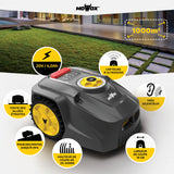 Mowox RM 1000 WIU SN - Robot cortacésped Mowox 20 V/4,0 Ah - 18 cm de Corte - Conectividad WiFi y Bluetooth hasta 30 Metros (1000 m²)