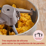 Imetec CakeLover, Batidora planetaria para dulces, Cremas y masas saladas, equipada, Compacta, 1500 W, Recipiente de acero inoxidable, 5 Litros, 6 Velocidades, Recetario, Color Negro/Beige