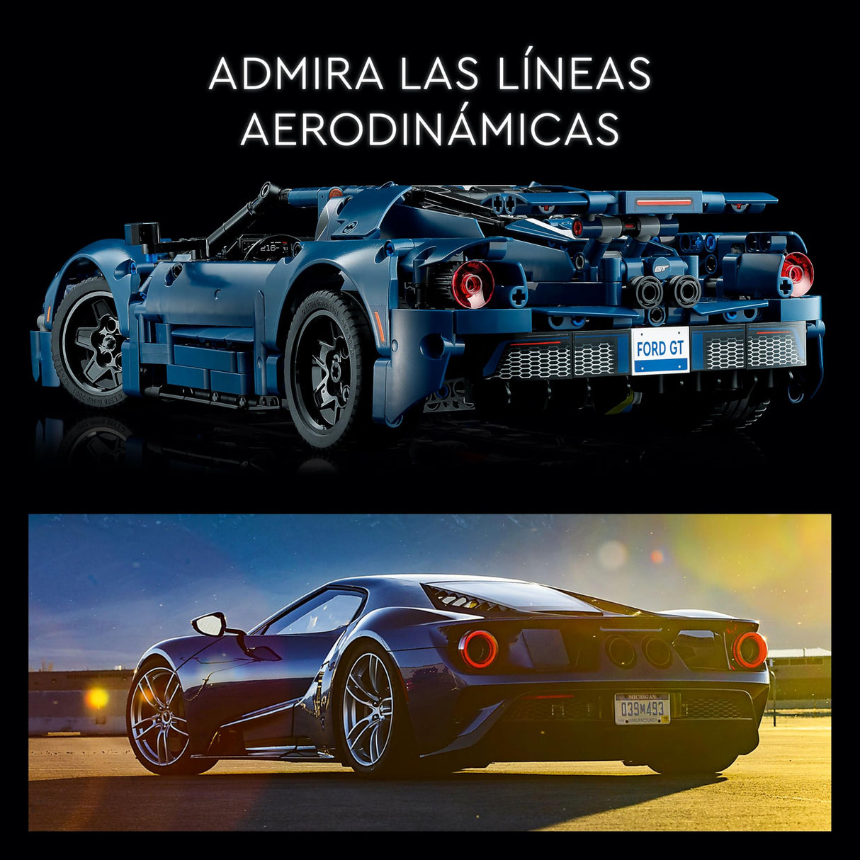 LEGO Technic Ford GT 2022, Maqueta para Construir para Adultos, Modelo de Coche a Escala 1:12, Edición Coleccionable, Réplica con Características 42154