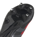 adidas Predator League Soft Ground Football Boots, Botas de fútbol Unisex Adulto, Core Black/Grey Four/Lucid Red, 47 1/3 EU
