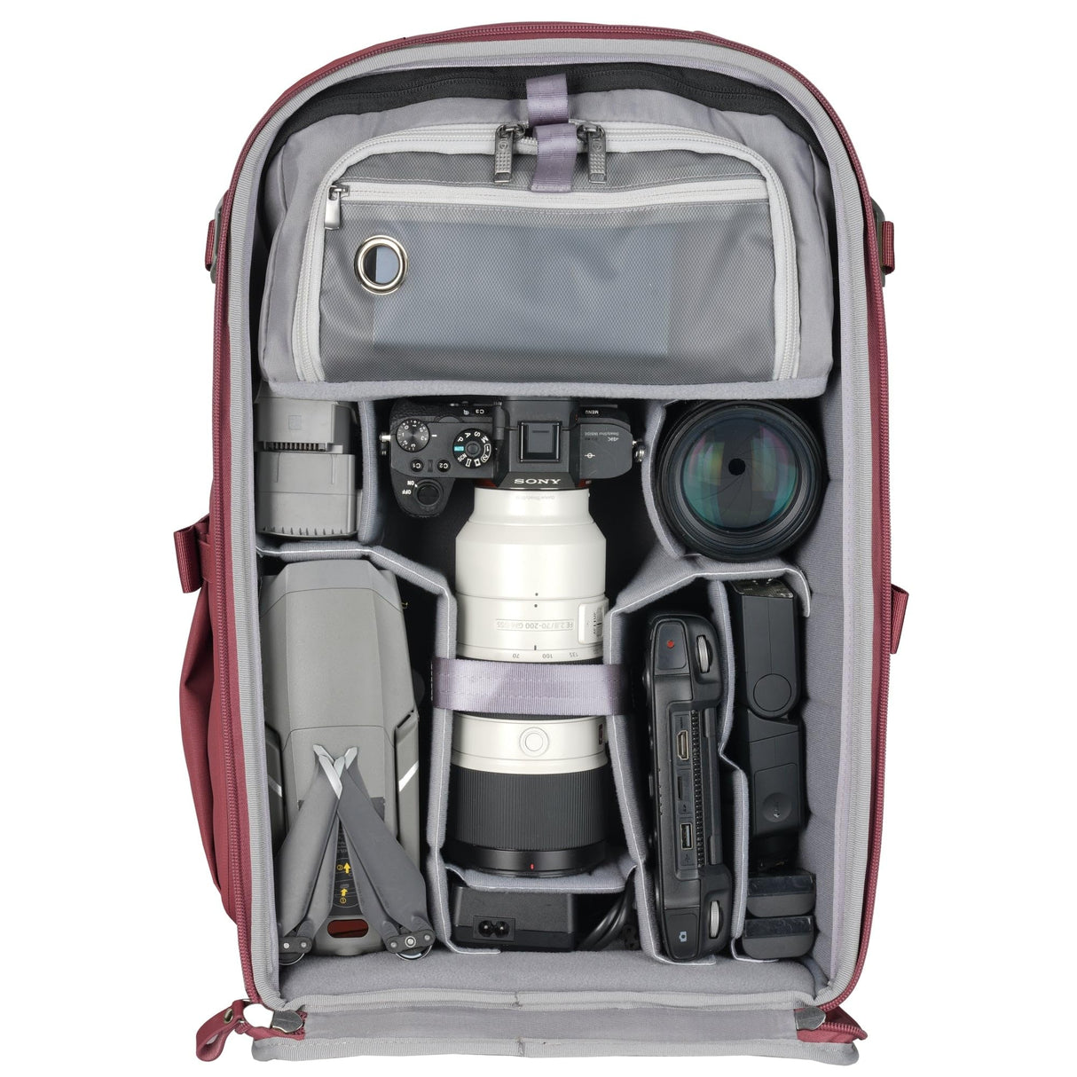 VANGUARD Veo Metro B30L MG - Mochila fotográfica para cámara objetivos, portátil de 16 y tablet, magenta