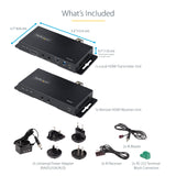 StarTech.com Juego Extensor de HDMI 4K por Fibra - 4K a 60Hz hasta 1km (Monomodo) o 330m (Multimodo) - Fibra Óptica LC - HDR - HDCP - Alargador de Audio/RS232/IR - Receptor Transmisor (ST121HD20FXA2)