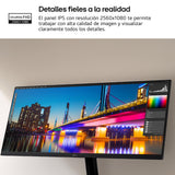 LG 29U511A-B - Monitor UltraWide 29" (2560x1080), 21:9, Panel IPS UWFHD, HDR10, 100Hz, 5ms (GtG), Super Resolution+, Negro con Textura, FlickerSafe, Dual Controller, Inclinación Ajustable, Multitarea