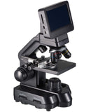 Bresser Biolux Touch - Microscopio LCD de 5 MP para Escuela y Hobby, con Mesa mecánica Cruzada, HDMI, USB y SD, Negro
