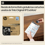 HP 937e EvoMore Negro 4S6W9NE, Cartucho de Tinta Original Compatible con Impresoras OfficeJet 9110, 9120, 9130, 9720 e 9730