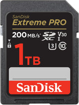 SanDisk 1TB Extreme PRO, Tarjeta de memoria, SDXC, hasta 200 MB/s, + RescuePro Deluxe, UHS-I Class 10 U3 V30