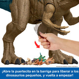 Mattel Jurassic World: Teoría del Dinocaos Netflix - Allosaurus Colosal, Figura de acción grande de dinosaurio de juguete que mide 97 cm de largo, serie Epic Evolution, regalo, +4 años, HRX53