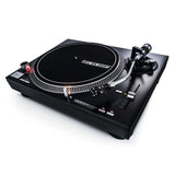 Reloop RP-4000 MK2 - Plato Giratorio de Cuarzo para DJ con accionamiento Directo de Alto par, Incluye Plato, Sistema de Toma OM Black, Casco, Alfombra de Deslizamiento y contrapeso, Negro