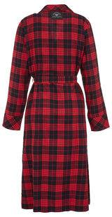 Emporio Armani Tartan Christmas Viscose Nightgown Bata de baño, SCOZZESE Rosso/Nero, L De Las Mujeres