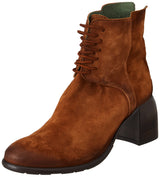 Felmini - Panarea D342 - Heeled women's boots Cognac suede - 39 EU Size