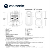 Motorola Sound ROKR820 - Altavoz Bluetooth - 80W - inalámbrico - con luces LED-tecnología true wireless - incluye micrófono de karaoke - hasta 20 horas de reproducción-múltiples entradas: AUX/USB/MIC