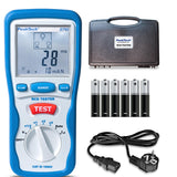 PeakTech 2710 – Probador digital de FI con pantalla LCD grande, disyuntor de corriente residual, cuchilla RCD, carcasa con doble aislamiento, voltaje de funcionamiento 230V / 50Hz - CAT III 600 V