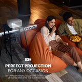 KODAK Proyector Multimedia FLIK X10 Full HD, Mini Sistema de Cine en casa Compacto y portátil con Control Remoto, proyección de Video nativa de 1080p y Cable HDMI
