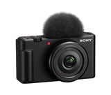 Sony ZV-1F Cámara Digital, para Vlogs, con Pantalla Multiángulo, Vídeo 4K, Cámara Lenta y Funciones para Vlog, Negra