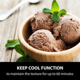 CASO Ice Creamer – 2 en 1 Design Heladera y máquina de yogur con tecnología de compresor, sin necesidad de enfriamiento previo, produce hasta 2 litros de helado, helado o yogur