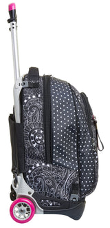 Seven Yub Mochila con Ruedas TROLLEY NEW TECH YANTRY GIRL, Negro - Mochila 3 en 1, Mochila Escolar con Carro - Bolso Escolar Niños, Niñas, Adolescentes - Bolsillo Frontal con organizador