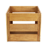 Victrola Caja de madera – Soporte para álbum de mesa y organizador para todos los discos, capacidad para más de 50 vinilos, acabado de madera elegante, fácil instalación, diseño elegante