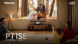 Hisense PT1SE - Proyector Laser Tricroma UHD 4K Smart TV Tiro Ultra Corto, de 80" a 150", 2300 Lumen, HDR10, Contraste Nativo 3000:1, Dolby Vision, Dolby Atmos, IMAX Enhaced, Smooth Motion, 3xHDMI 2.1