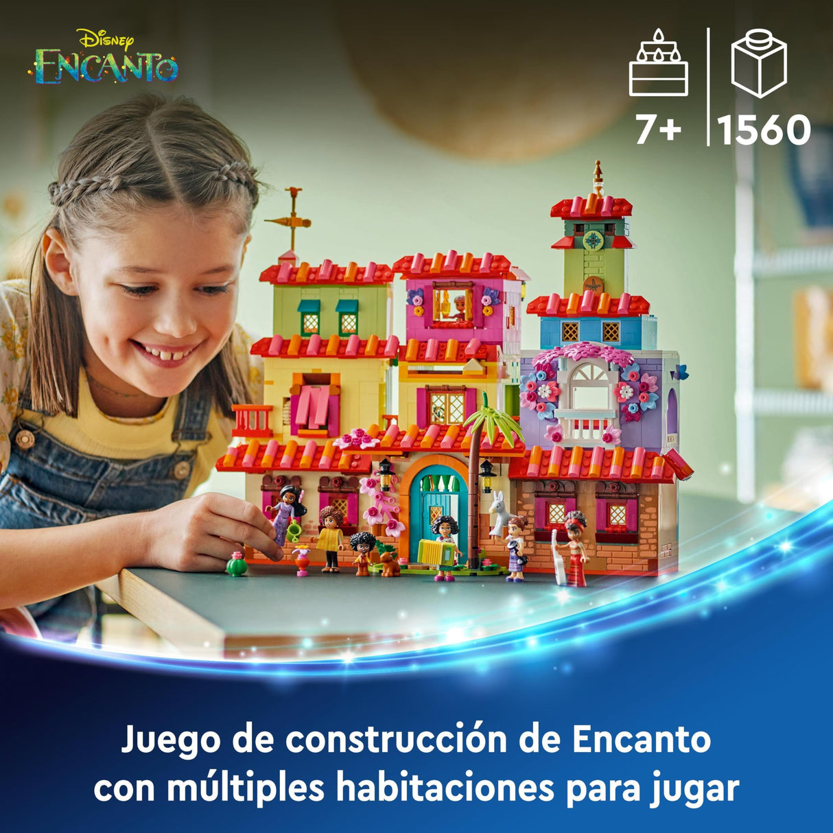 LEGO | Disney Encanto Mágica Casa Madrigal Casita de Juguete de Construcción con Mini Muñeca de Mirabel, Regalo para Niñas y Niños de 7 Años o Más, Juegos Infantiles con Figuras de Animales 43245